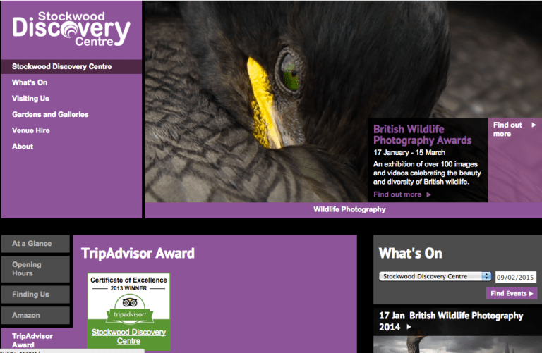 TripAdvisor Mark on Stockwood Discovery Centre